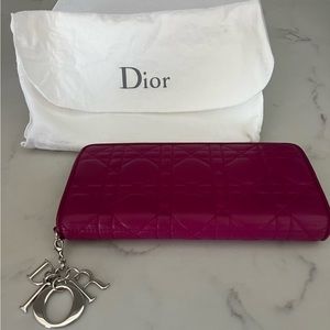 Christian Dior long leather wallet